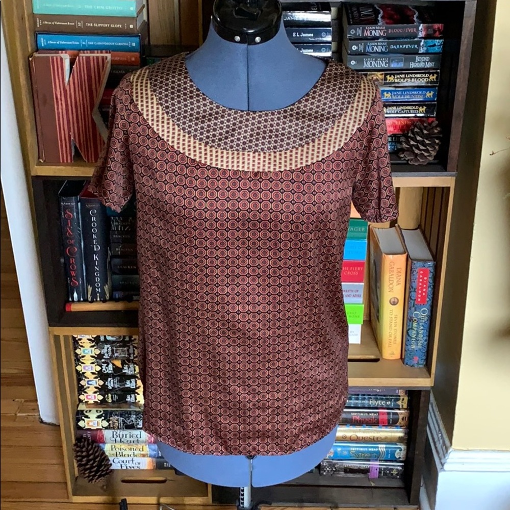 The Limited abstract print short sleeved blouse